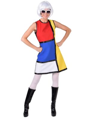 Kleid Pop-Art Damen bunt S Farbe: bunt