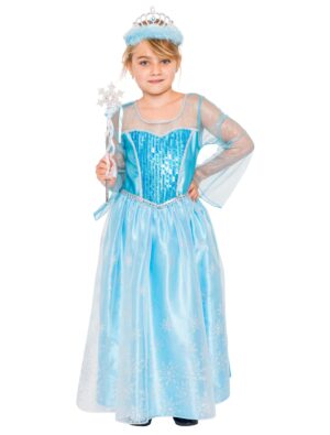 Kleid Prinzessin Kinder Mädchen blau 152