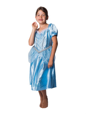 Kleid Prinzessin Kinder Mädchen hellblau 9-10 Jahre