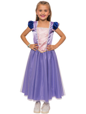 Kleid Prinzessin Unifarben Mädchen lila