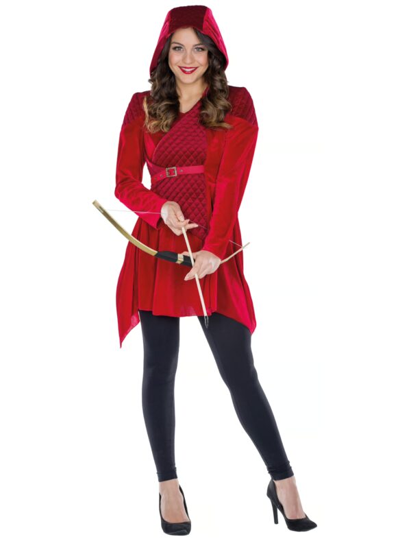 Kleid Robina mit Kapuze Damen rot 40