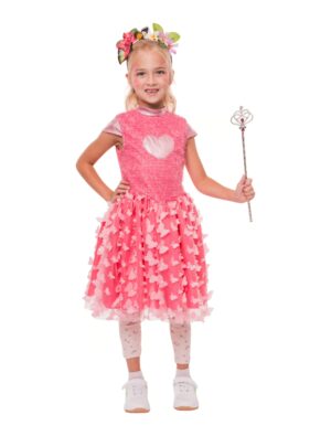 Kleid Schmetterling Kinder pink 6-8 Jahre