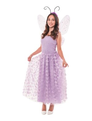 Kleid Schmetterling lila XS