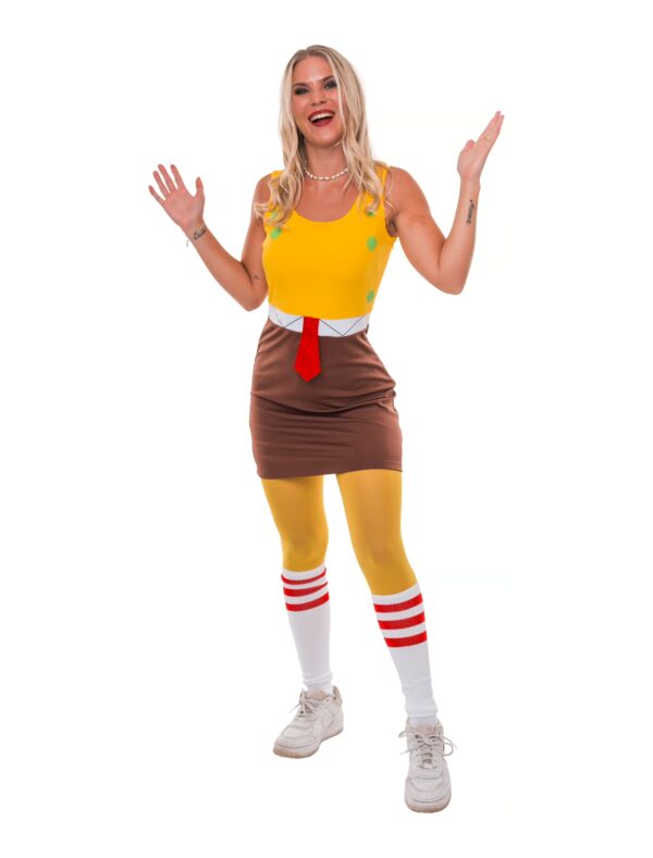 Kleid Schwamm gelb XS