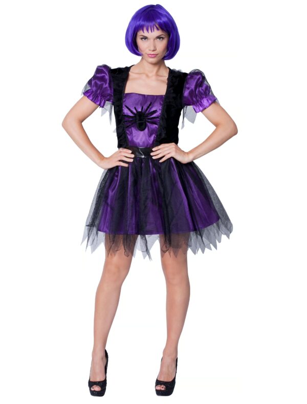 Kleid Spinnenhexe lila L