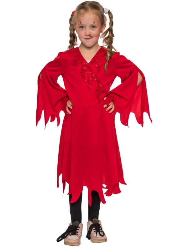Kleid Teufel Kinder rot