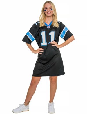 Kleid Trikot Football Damen schwarz/blau S/M