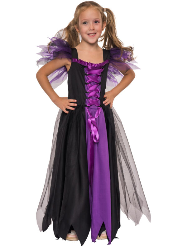 Kleid Vampir Mädchen schwarz/lila