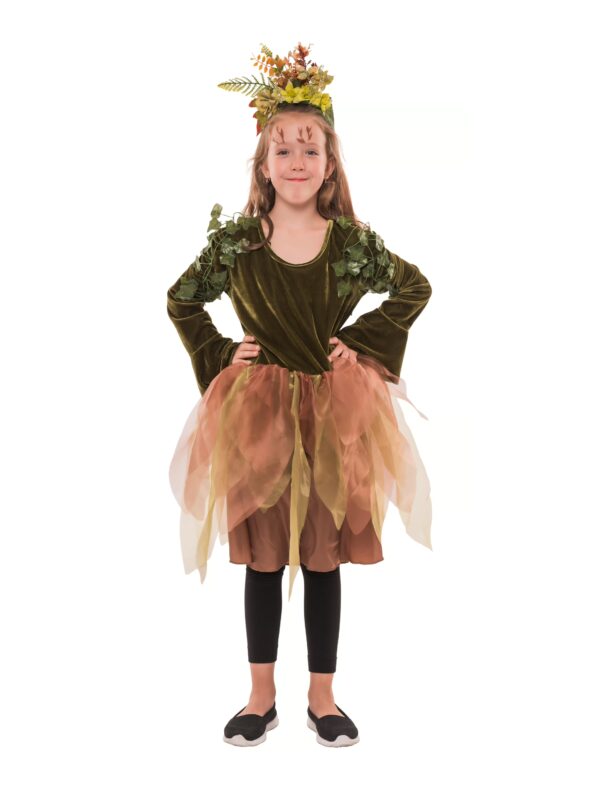 Kleid Waldfee Kinder grün/braun 116