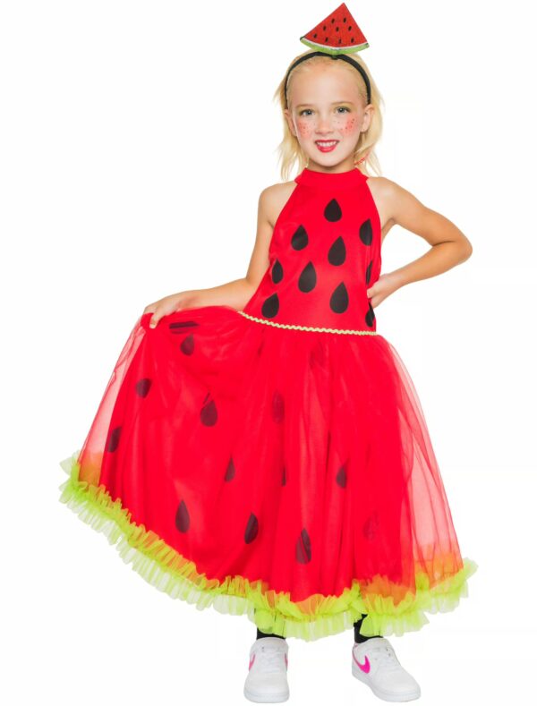 Kleid Wassermelone Kinder rot 152