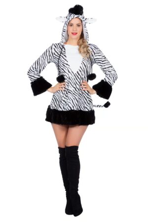 Kleid Zebra schwarz/weiß 46/48