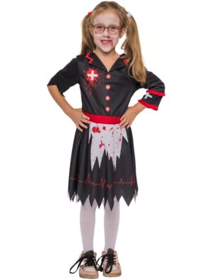 Kleid blutige Krankenschwester schwarz/rot 116/128