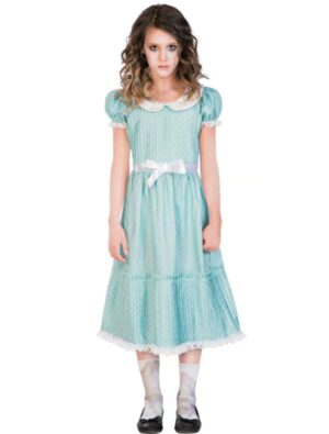 Kleid gruselige Schwester Kinder türkis 4-6 Jahre