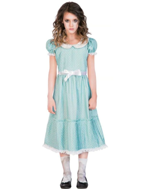 Kleid gruselige Schwester Kinder türkis 4-6 Jahre