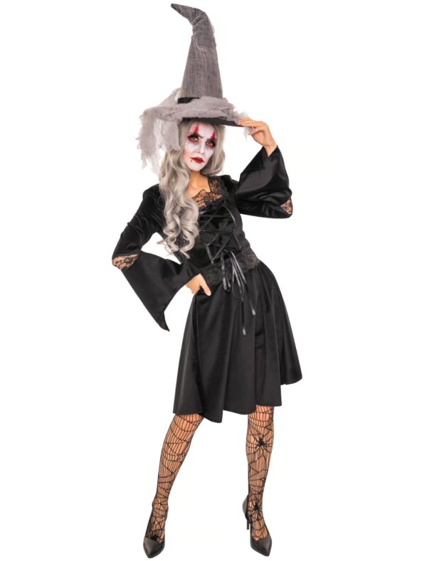 Kleid langarm Damen schwarz S/M