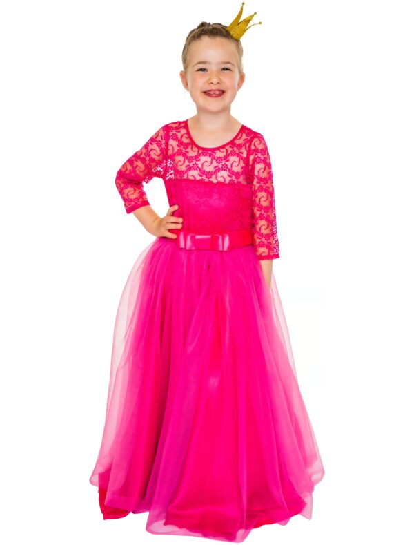 Kleid mit Spitze und Tüll Kinder pink