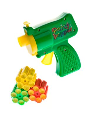 Konfetti Pistole mit Munition Farbe: grün