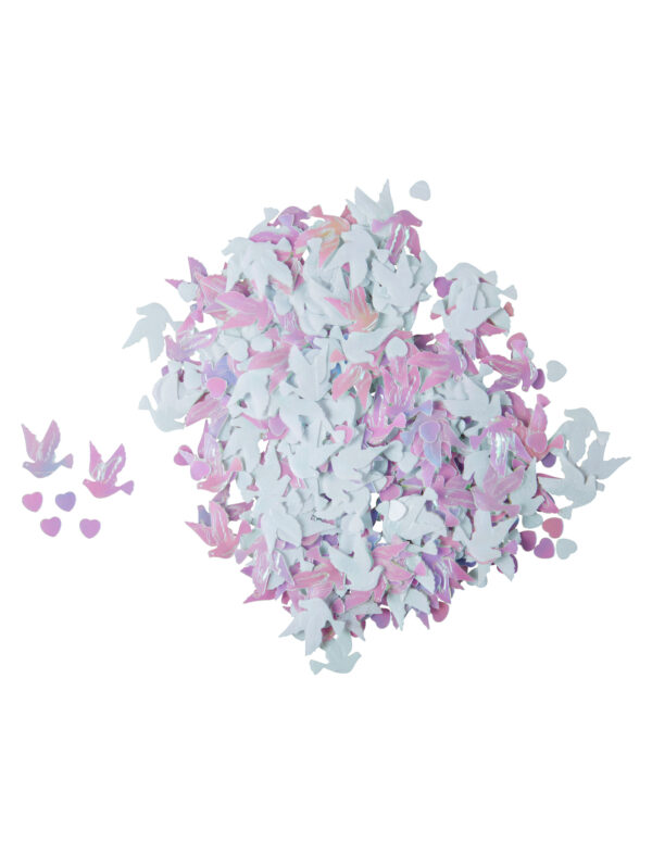 Konfetti Tauben 14g Farbe: rosa/weiß