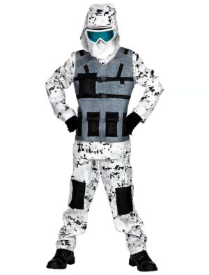 Kostüm Arctic Special Forces 3-tlg. Kinder weiß/schwarz