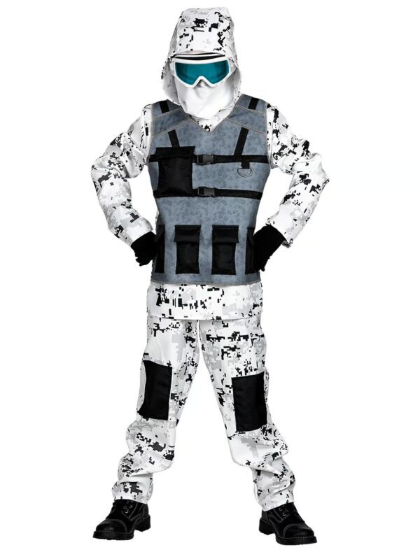 Kostüm Arctic Special Forces 3-tlg. Kinder weiß/schwarz