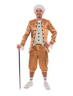 Kostüm Barock 2-tlg. Herren gold/türkis S/M