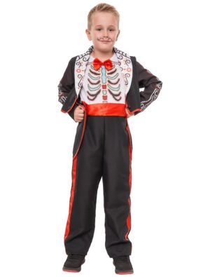 Kostüm Dia de los Muertos 2-tlg. Kinder bunt 4-6 Jahre Farbe: bunt