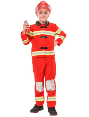 Kostüm Feuerwehrmann 2-tlg. Kinder rot/gelb 4-6 Jahre