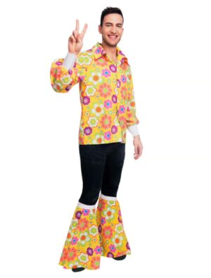Kostüm Flower Power 2-tlg. Herren bunt XL Farbe: bunt