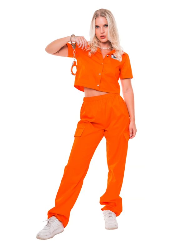 Kostüm Gefangene 2-tlg. orange S