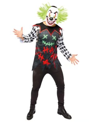 Kostüm HA-HA Horrorclown 2-tlg. Herren bunt M/L Farbe: bunt