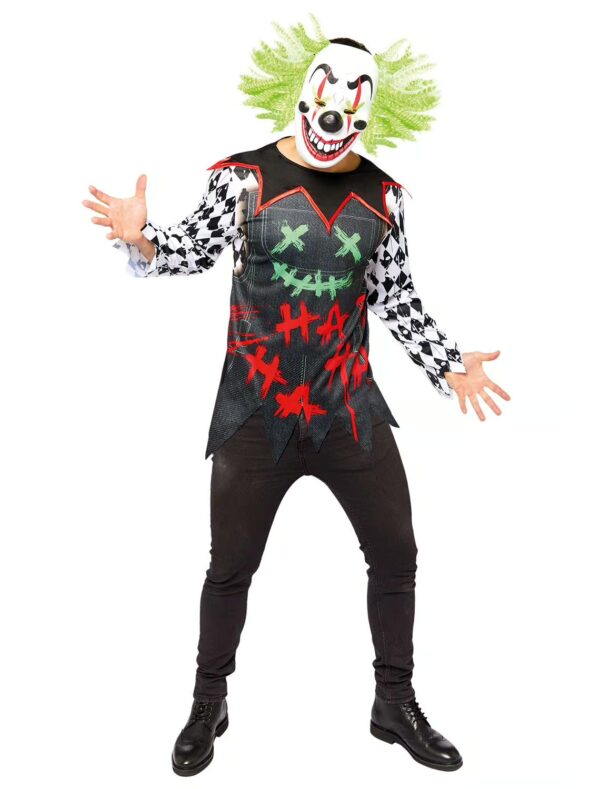 Kostüm HA-HA Horrorclown 2-tlg. Herren bunt M/L Farbe: bunt