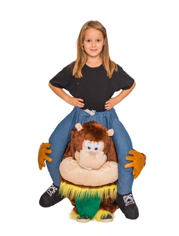 Kostüm Huckepack Affe Kinder braun one size
