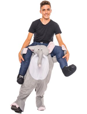 Kostüm Huckepack Elefant grau one size