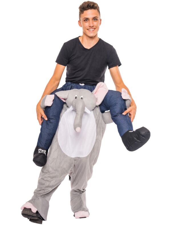 Kostüm Huckepack Elefant grau one size