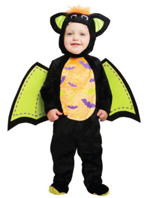 Kostüm Iddy Biddy Bat Kinder schwarz/grün 3-4 Jahre