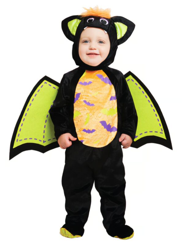 Kostüm Iddy Biddy Bat Kinder schwarz/grün 3-4 Jahre