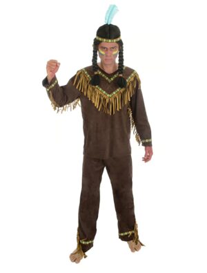 Kostüm Indianer 3-tlg. Damen dunkelbraun 46/48