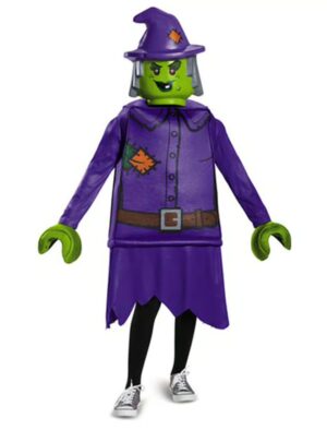 Kostüm LEGO Witch 5-tlg. Kinder lila 7-8 Jahre