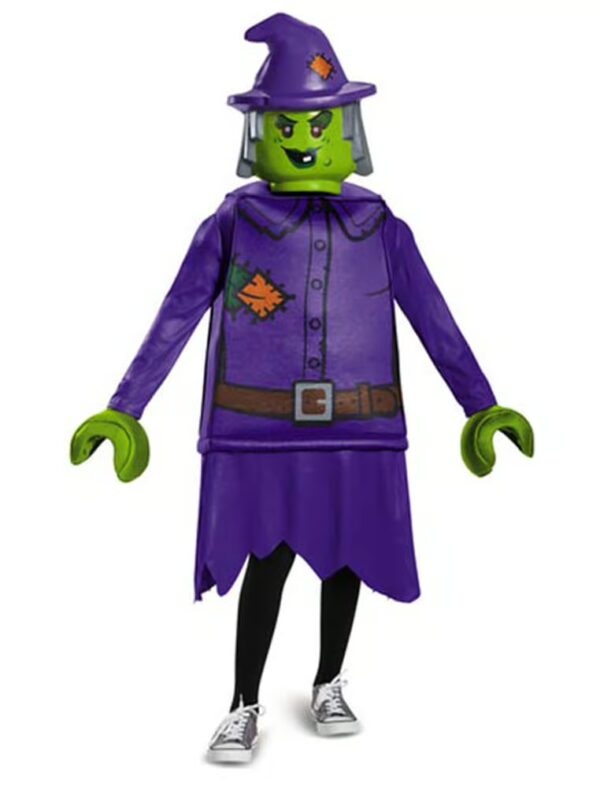 Kostüm LEGO Witch 5-tlg. Kinder lila 7-8 Jahre