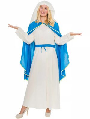Kostüm Maria 3-tlg. Damen beige/blau S/M