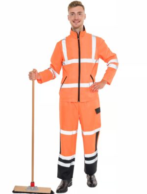 Kostüm Müllmann neonorange S