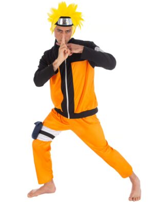 Kostüm Naruto 5-tlg. Herren orange/schwarz L