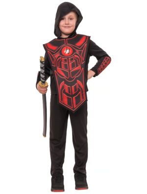 Kostüm Ninja 2-tlg. Kinder schwarz/rot 4-6 Jahre