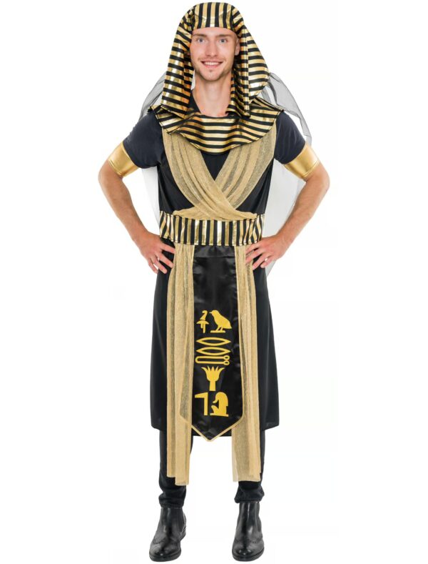 Kostüm Pharao 3-tlg. Herren schwarz/gold S/M
