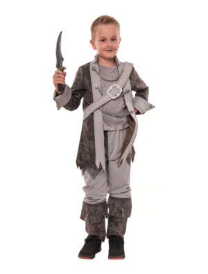 Kostüm Pirat 3-tlg. Kinder schwarz/grau 4-6 Jahre