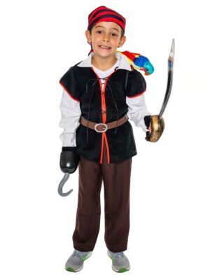 Kostüm Pirat Kinder 2-tlg. schwarz/braun 86/104