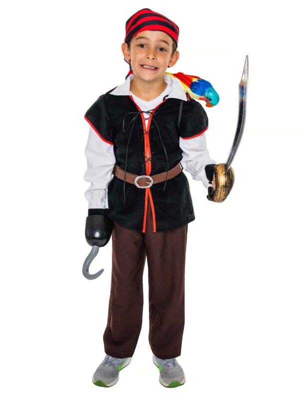 Kostüm Pirat Kinder 2-tlg. schwarz/braun 86/104