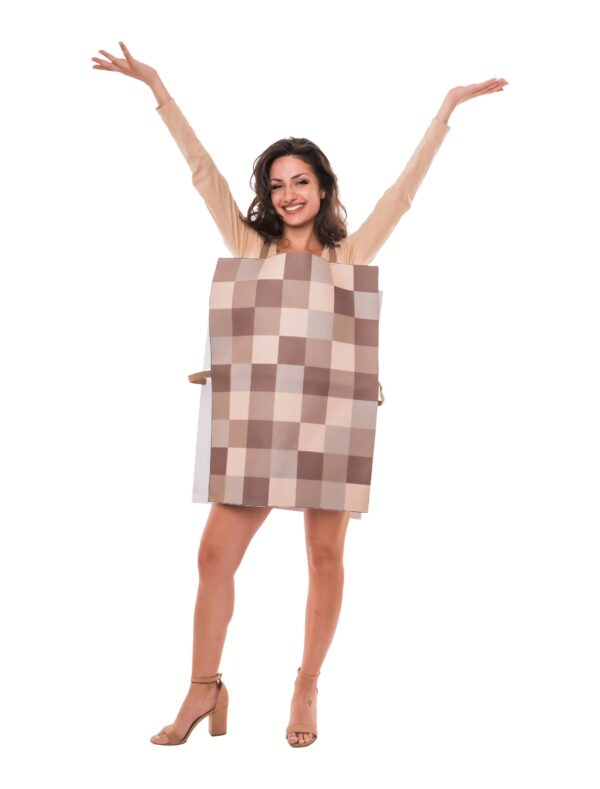 Kostüm Pixel beige/braun one size