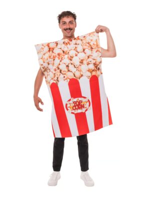 Kostüm Popcorn rot/weiß one size