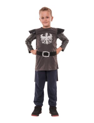 Kostüm Ritter 3-tlg. Kinder schwarz/grau 4-6 Jahre